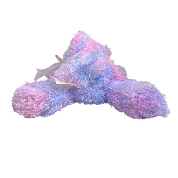 Dandee Plush Teddy Bear Pink Blue Purple With Sheer Bow - Picture 11 of 13